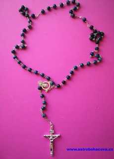 Růženec z lapis lazuli