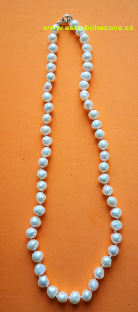 NÁHRDELNÍK ŘÍČNÍ PERLY ZAPÍNÁNÍ AG 925