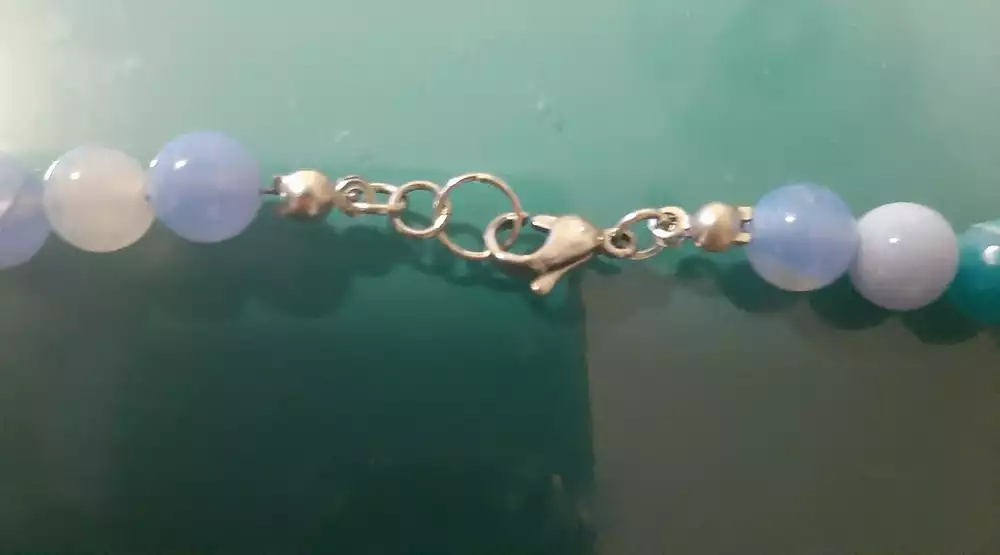 ACHÁT + CHALCEDON, sada NÁHRDELNÍK, NÁRAMEK