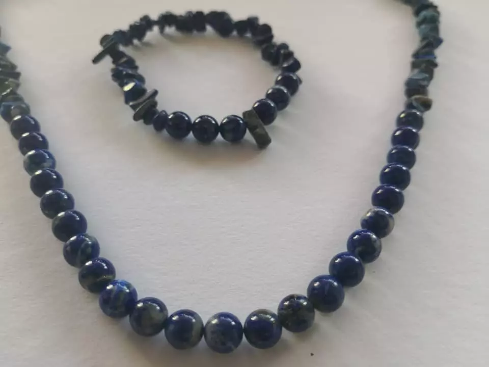 LAPIS LAZULI NÁHRDELNÍK + NÁRAMEK 