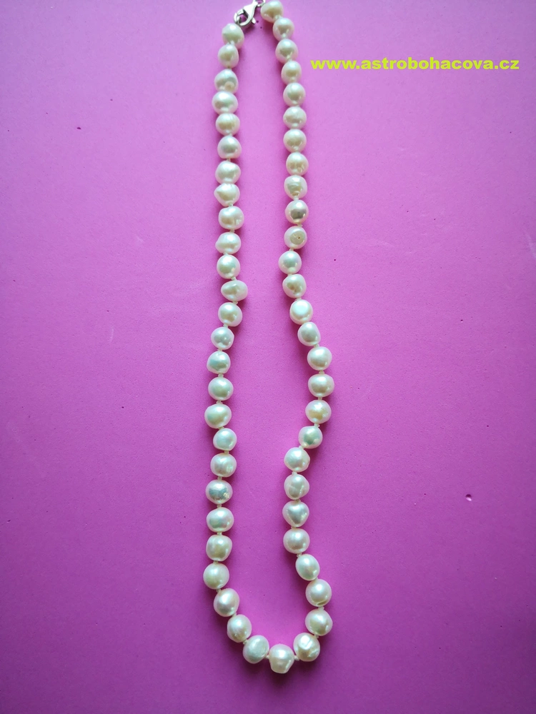 NÁHRDELNÍK ŘÍČNÍ PERLY ZAPÍNÁNÍ AG 925