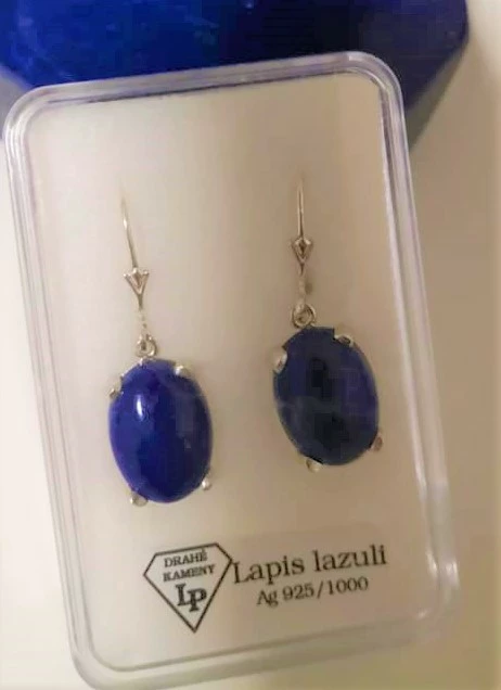 LAPIS LAZULI STŘÍBRO NÁUŠNICE 