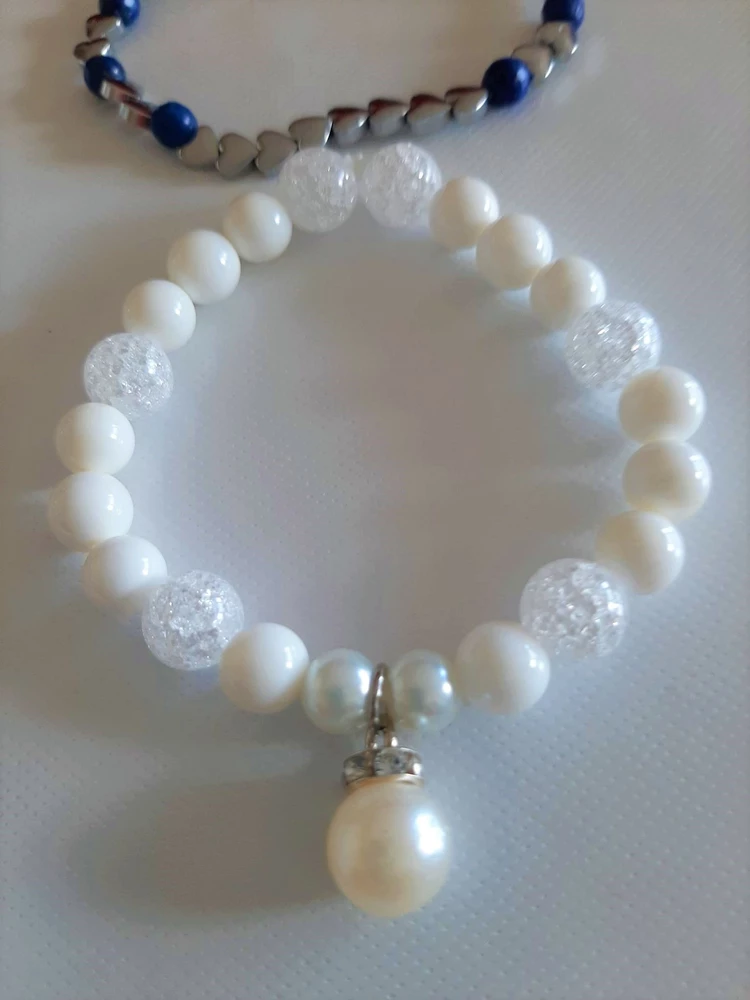 BÍLÝ SEN , PERLY, PUK. KŘIŠTÁL, ACHÁT 