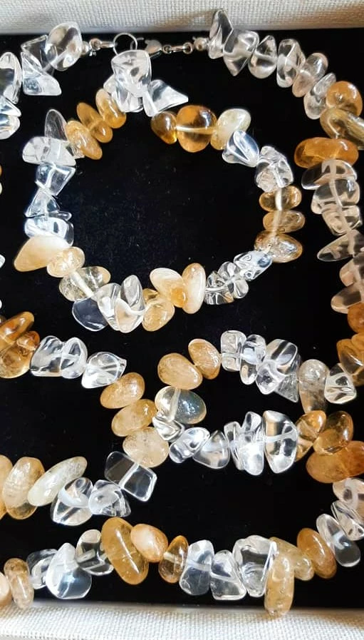 CITRÍN + KŘIŠŤÁL NÁHRDELNÍK, 