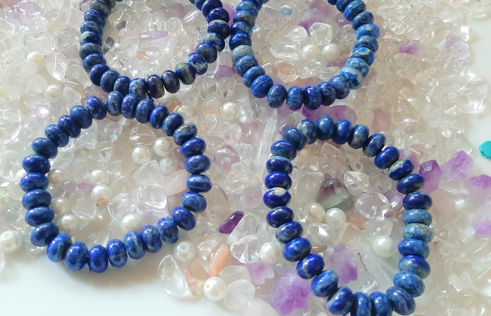 LAPIS LAZULI + křištál náramek