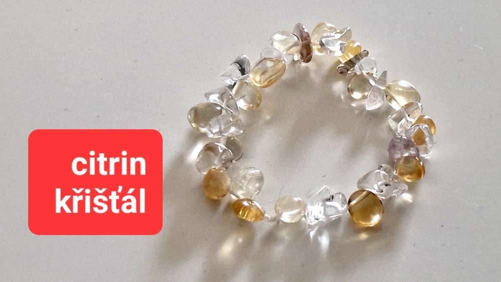 CITRÍN NÁRAMEK - KŘIŠTÁL 