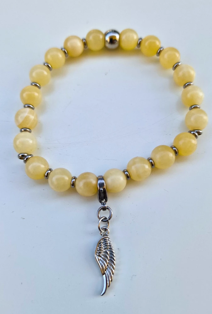 KALCIT andělská křídla 3 čakra  