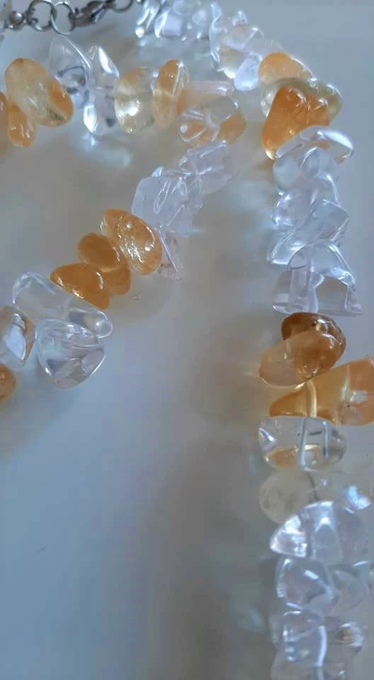 CITRÍN + KŘIŠŤÁL NÁHRDELNÍK, 